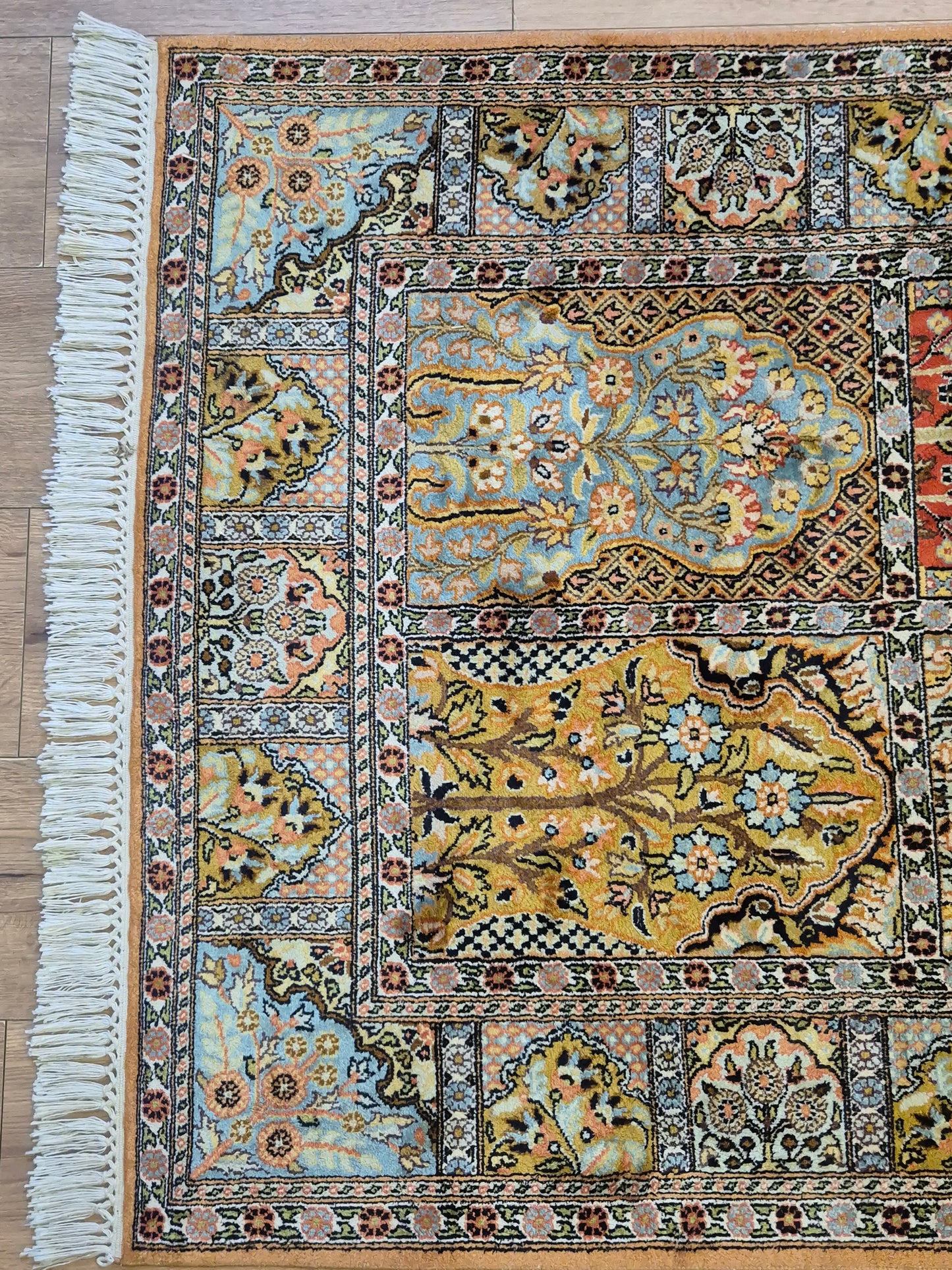 Kaschmir Seidenteppich Gebetsteppich Naturseide fein