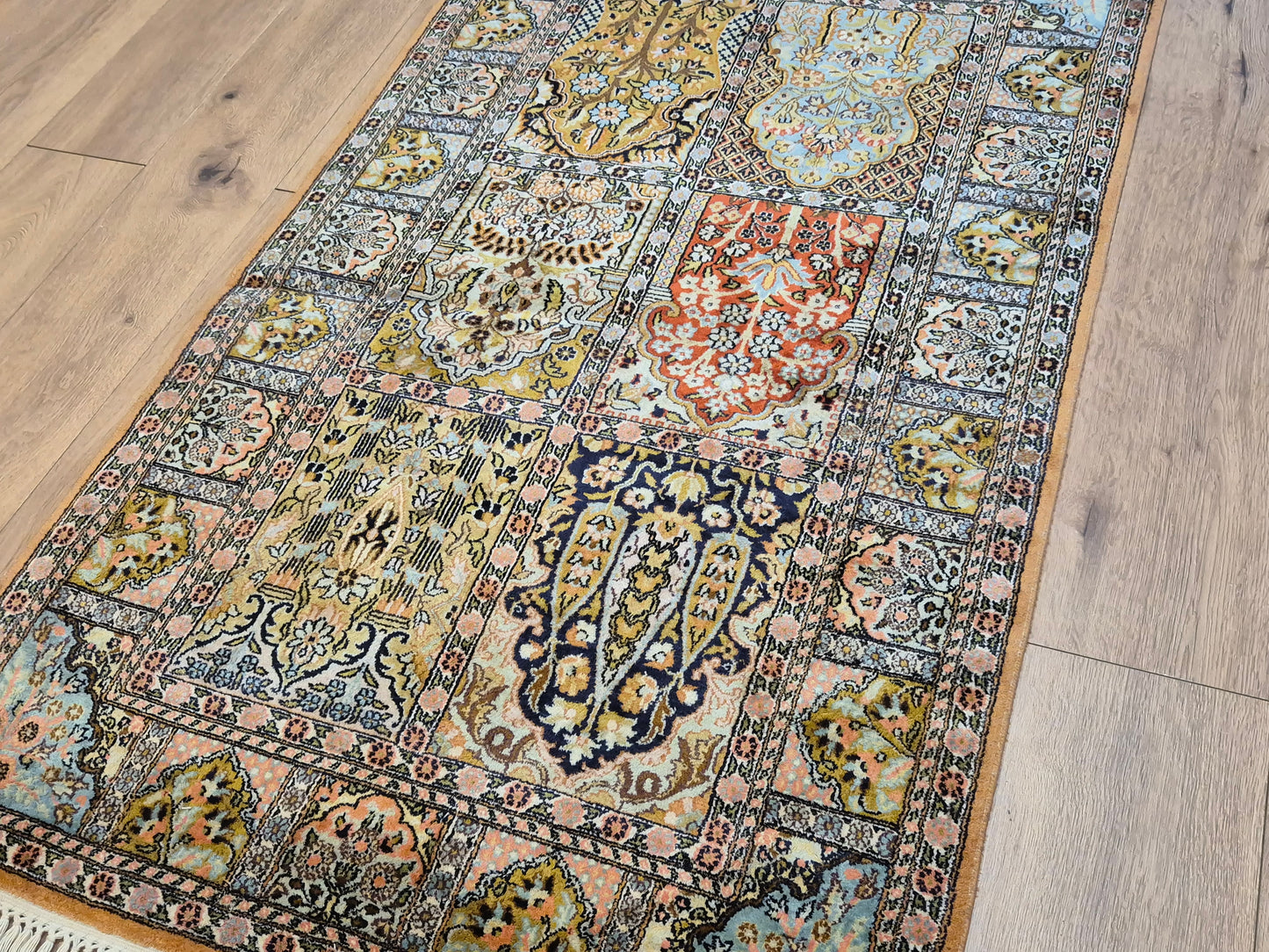 Kaschmir Seidenteppich Gebetsteppich Naturseide fein