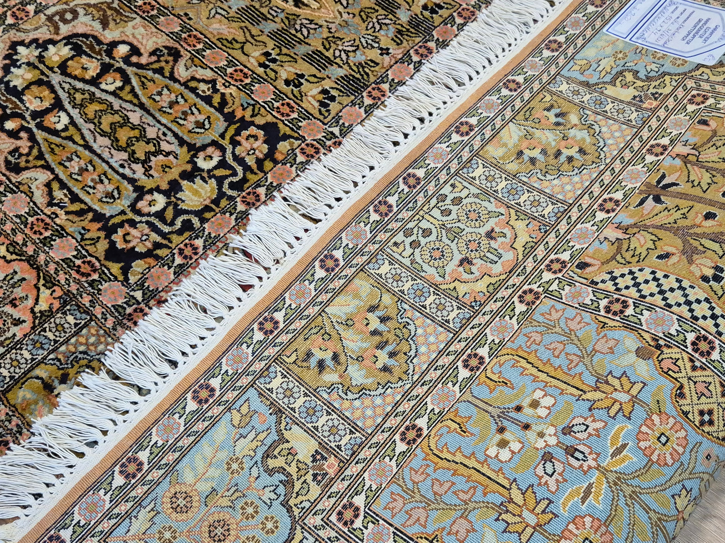 Kaschmir Seidenteppich Gebetsteppich Naturseide fein