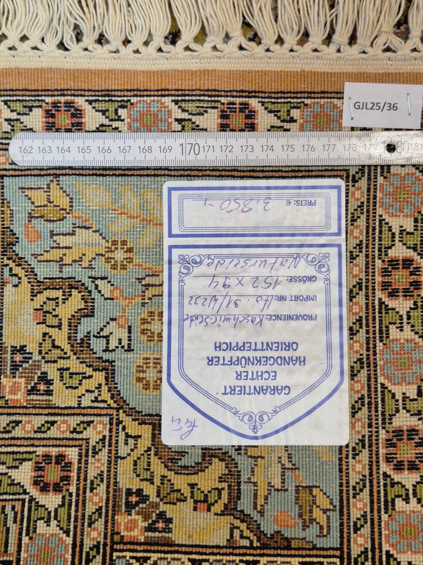 Kaschmir Seidenteppich Gebetsteppich Naturseide fein