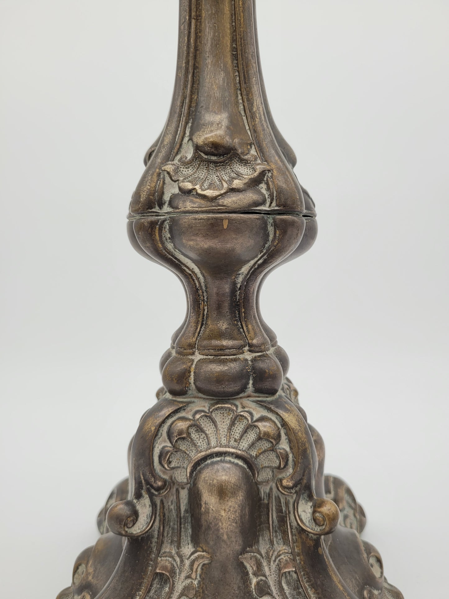 Paar Bronze Kerzenhalter Barock Stil Kerzenleuchter Kerzenständer