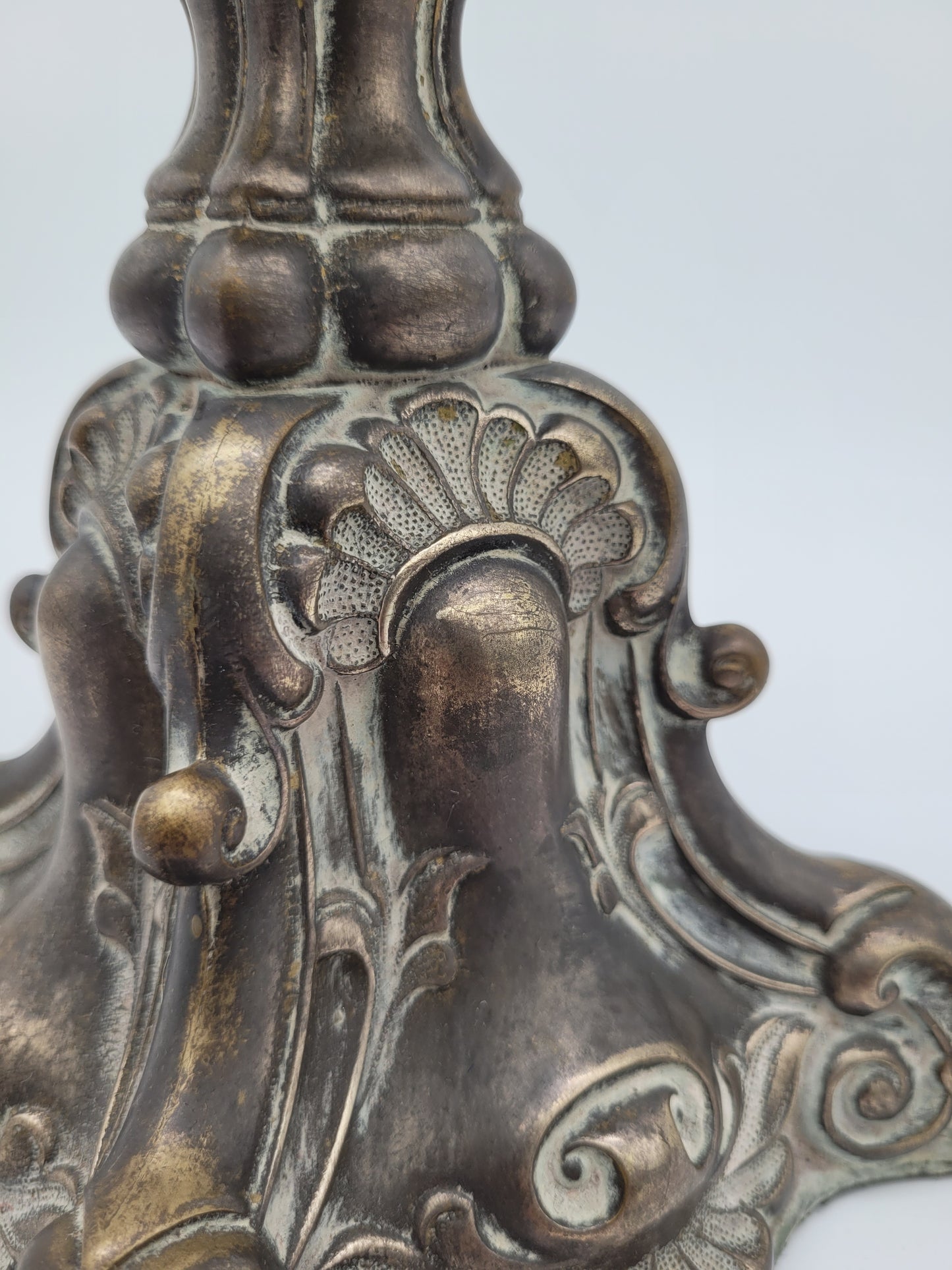 Paar Bronze Kerzenhalter Barock Stil Kerzenleuchter Kerzenständer