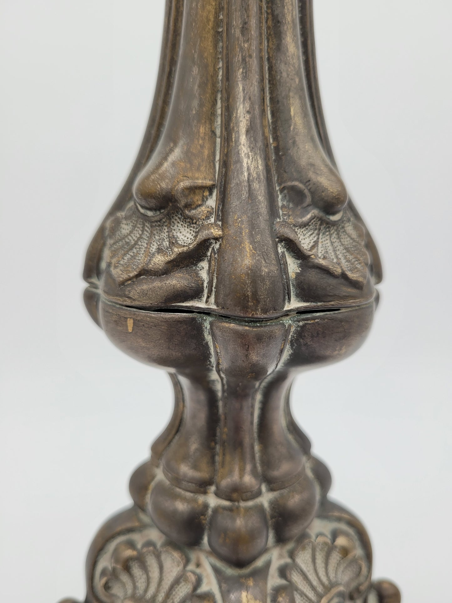 Paar Bronze Kerzenhalter Barock Stil Kerzenleuchter Kerzenständer