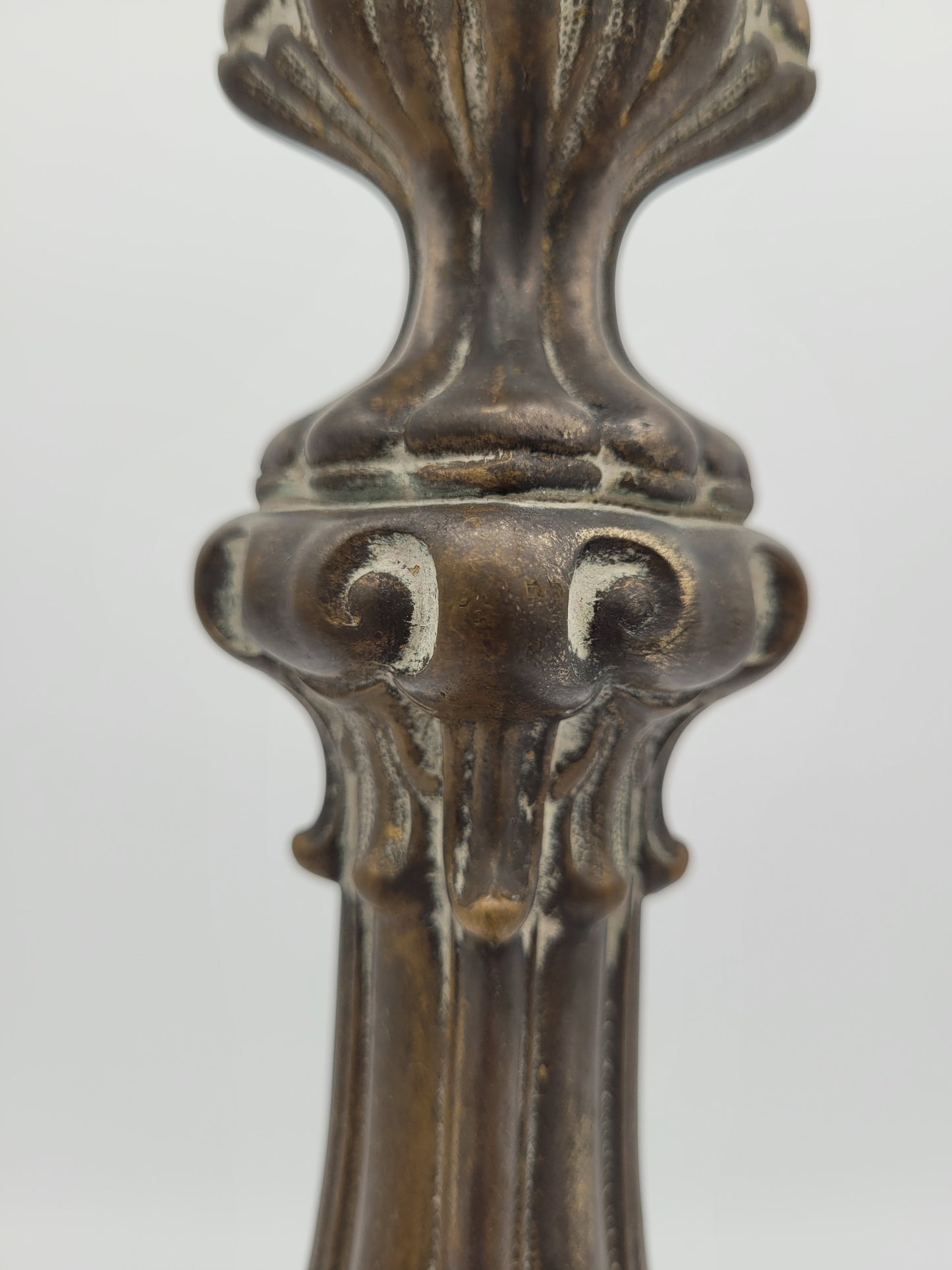 Paar Bronze Kerzenhalter Barock Stil Kerzenleuchter Kerzenständer