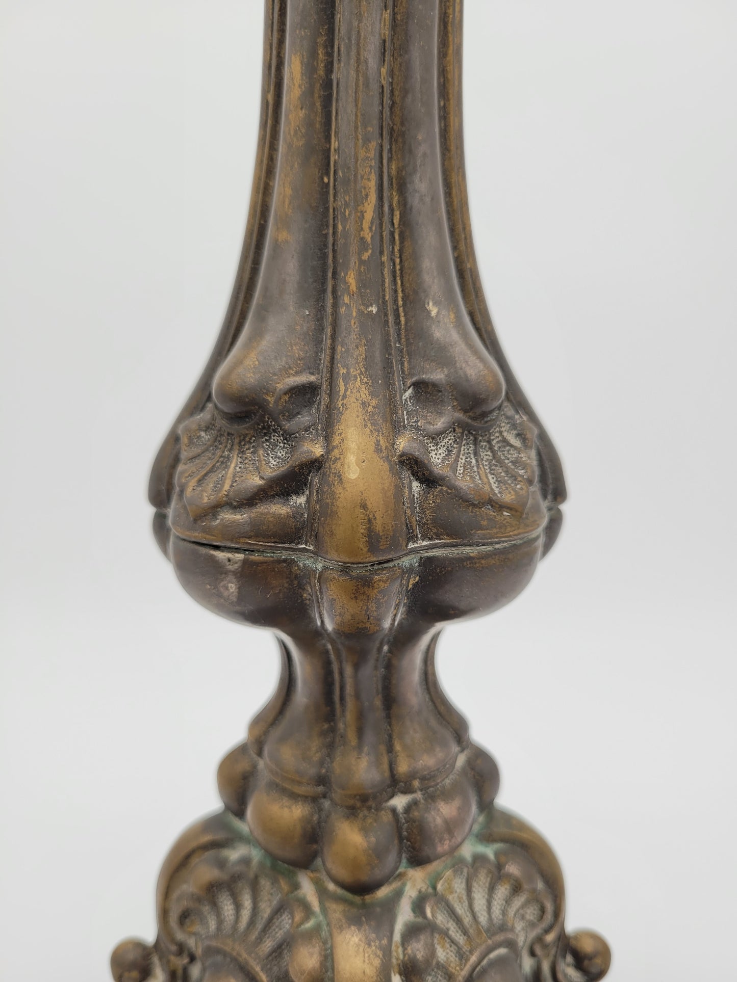 Paar Bronze Kerzenhalter Barock Stil Kerzenleuchter Kerzenständer