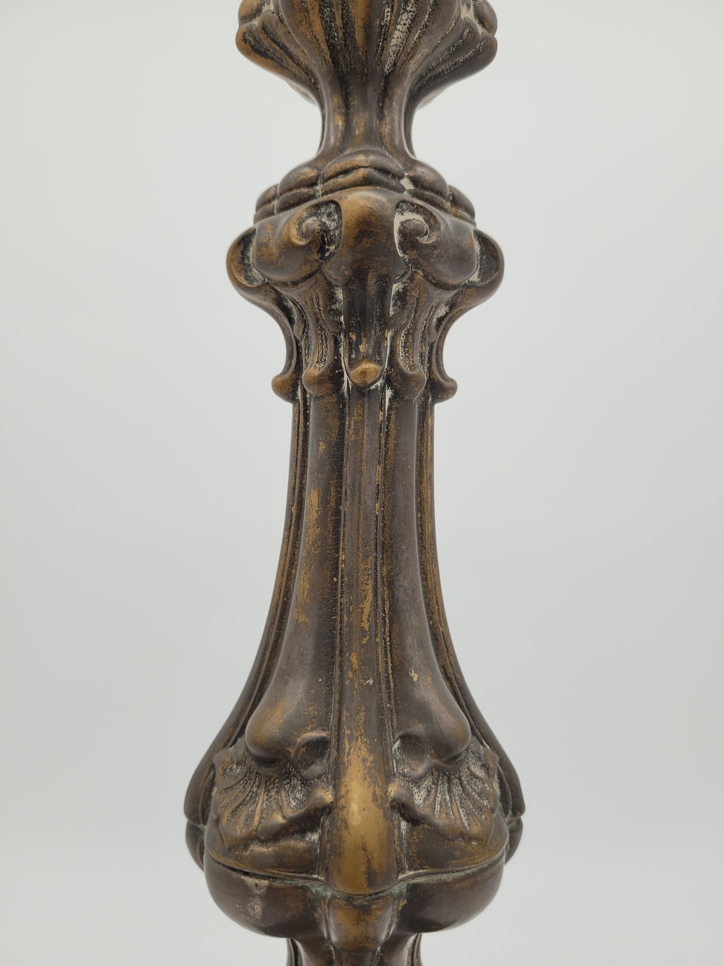 Paar Bronze Kerzenhalter Barock Stil Kerzenleuchter Kerzenständer