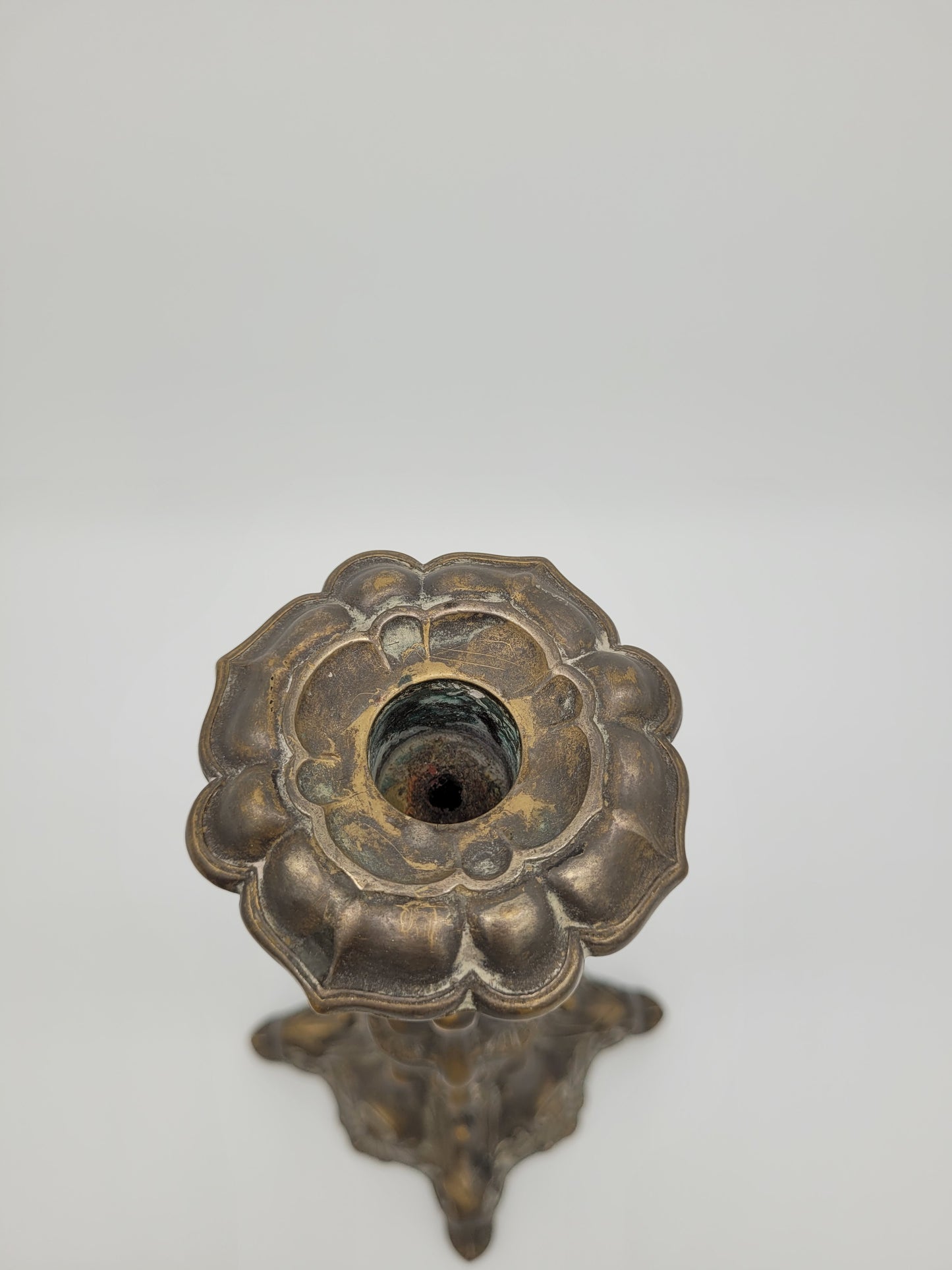 Paar Bronze Kerzenhalter Barock Stil Kerzenleuchter Kerzenständer