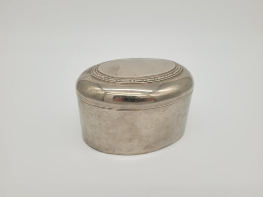 Versilberte Dose Schmuckdose Schmuckschatulle mit Verzierung Silberdose