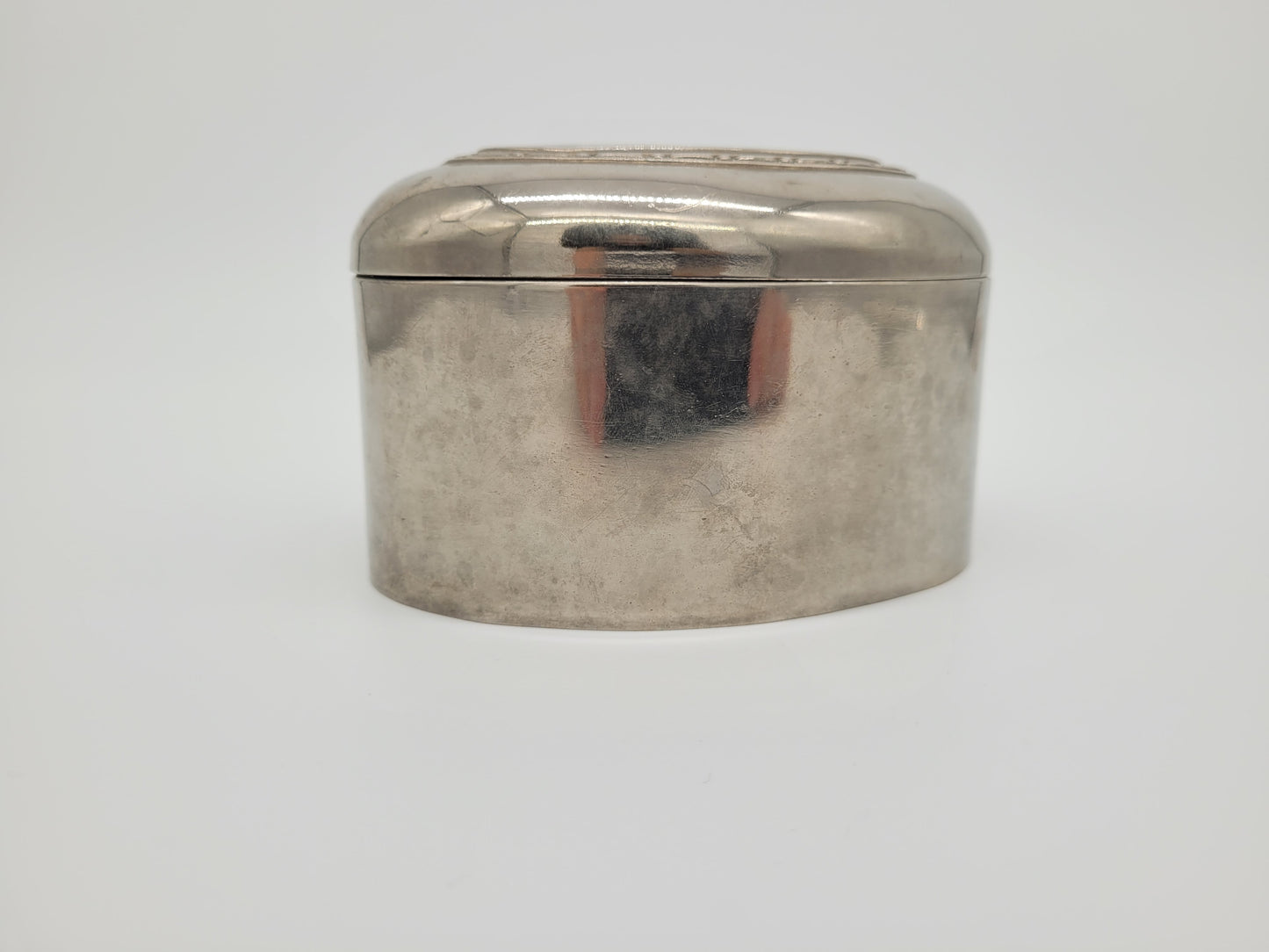 Versilberte Dose Schmuckdose Schmuckschatulle mit Verzierung Silberdose