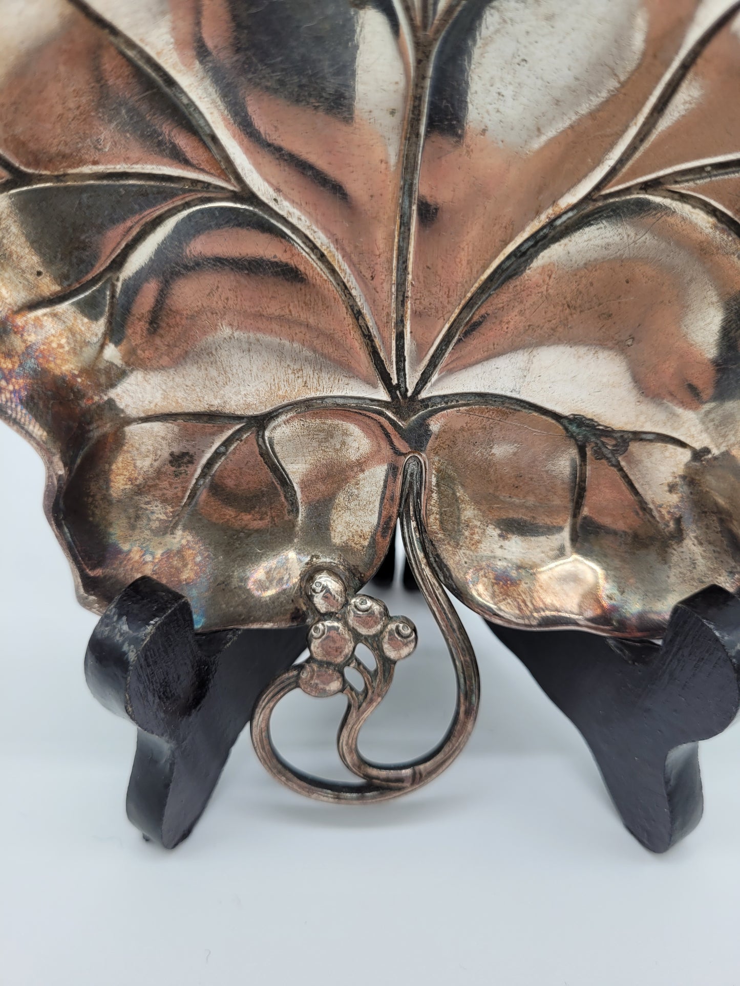 WMF versilberte Blattschale Schale Efeu Jugendstil Art Nouveau