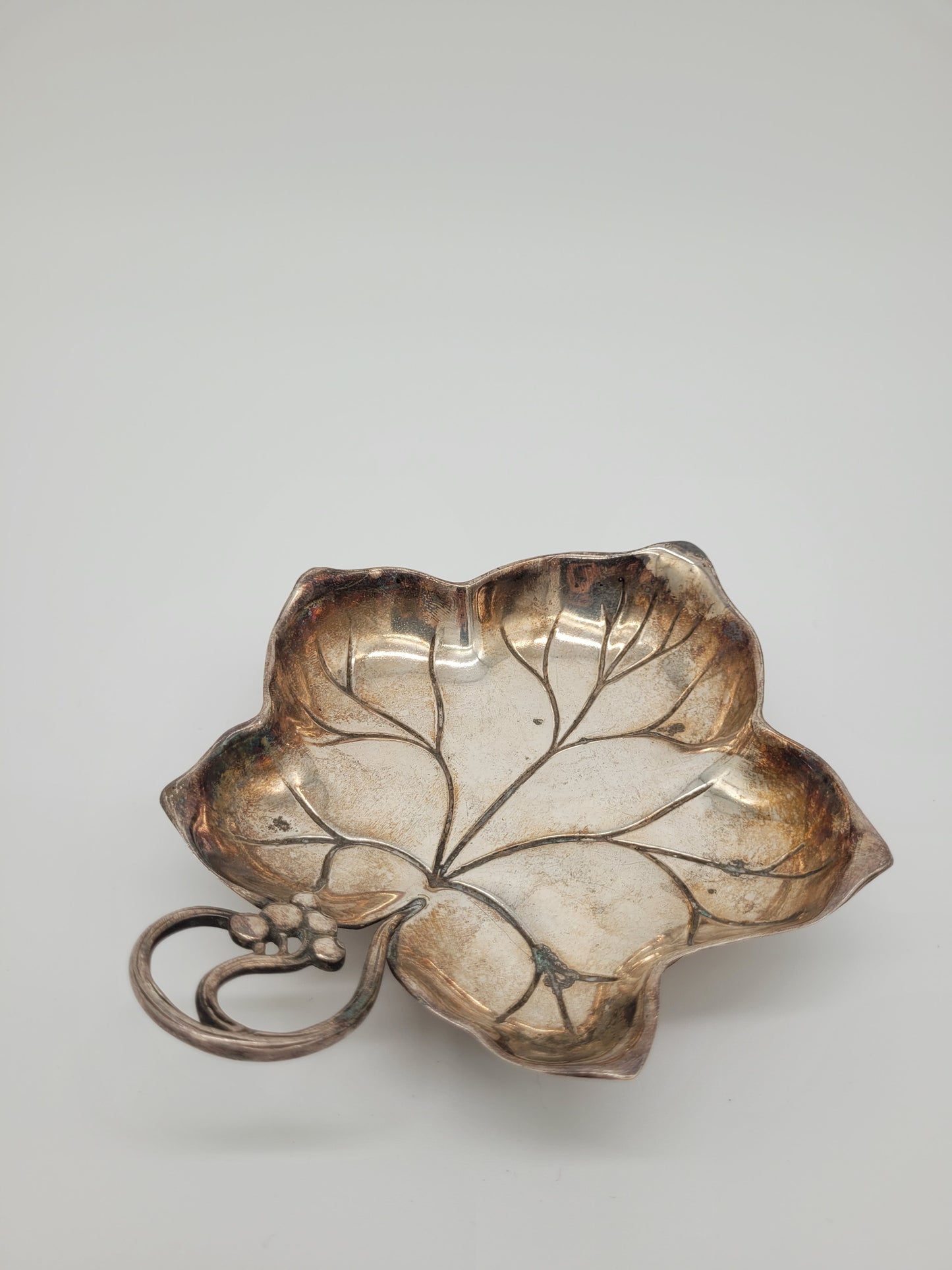 WMF versilberte Blattschale Schale Efeu Jugendstil Art Nouveau