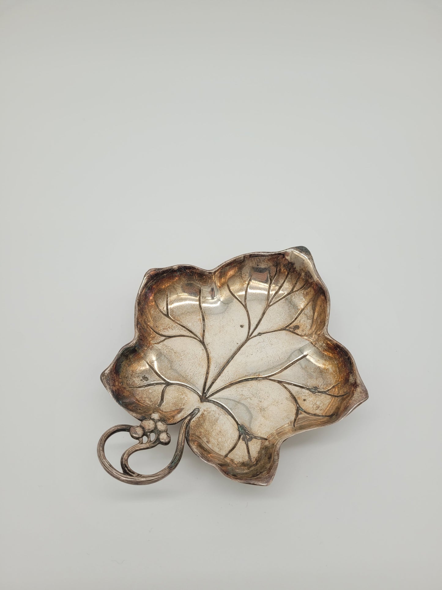 WMF versilberte Blattschale Schale Efeu Jugendstil Art Nouveau