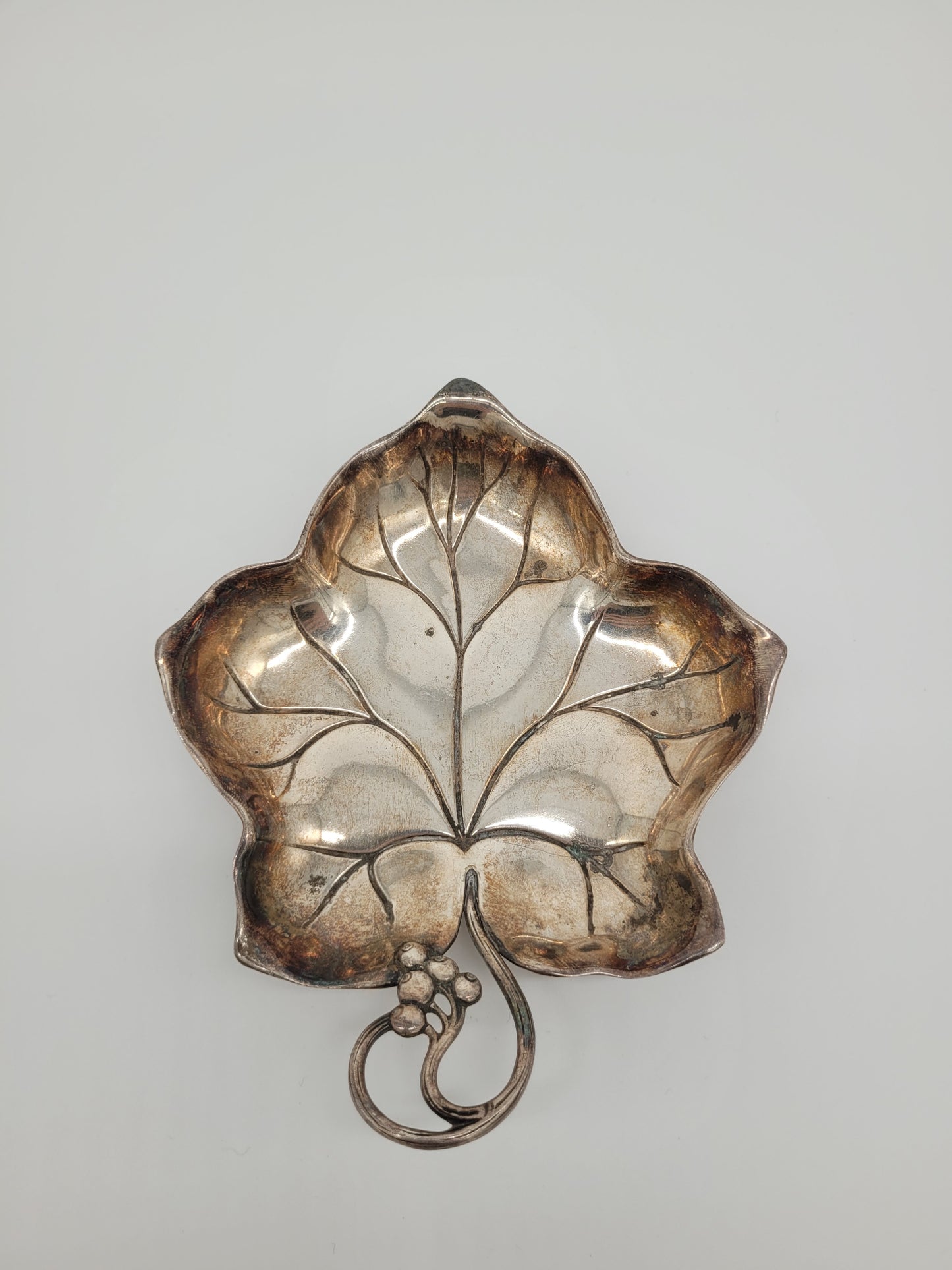 WMF versilberte Blattschale Schale Efeu Jugendstil Art Nouveau