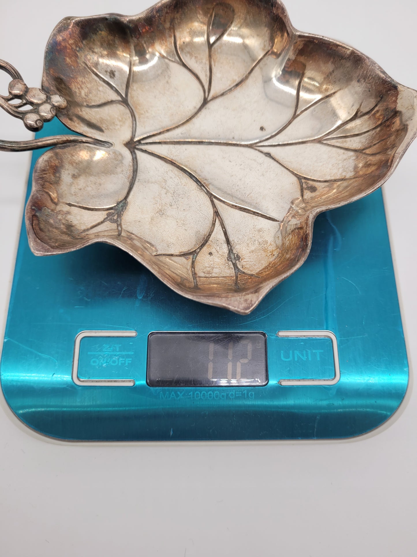 WMF versilberte Blattschale Schale Efeu Jugendstil Art Nouveau