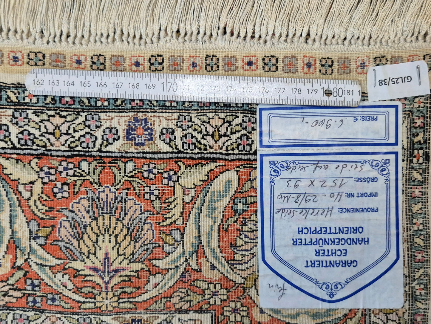 Hereke Seidenteppich Seide auf Seide Jagdszene fein