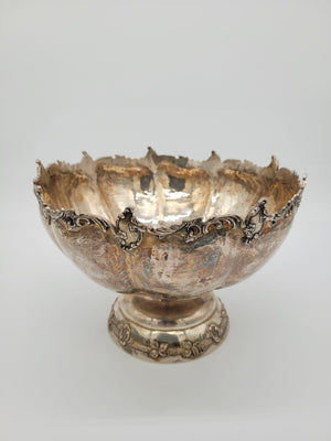 Schale Sterling Silber 925er Viktorianischer Stil mit Blütendekor
