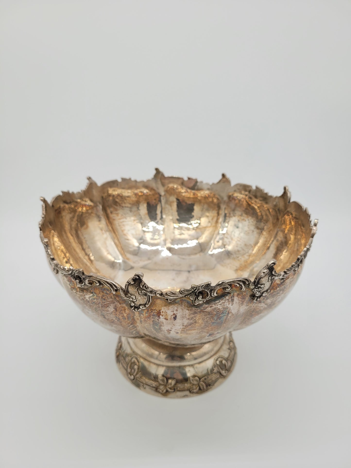Schale Sterling Silber 925er Viktorianischer Stil mit Blütendekor