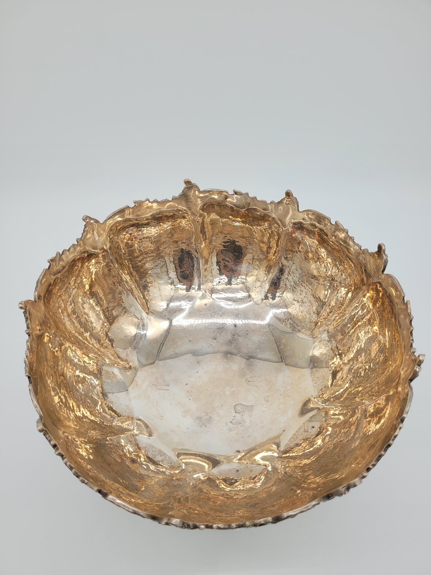 Schale Sterling Silber 925er Viktorianischer Stil mit Blütendekor