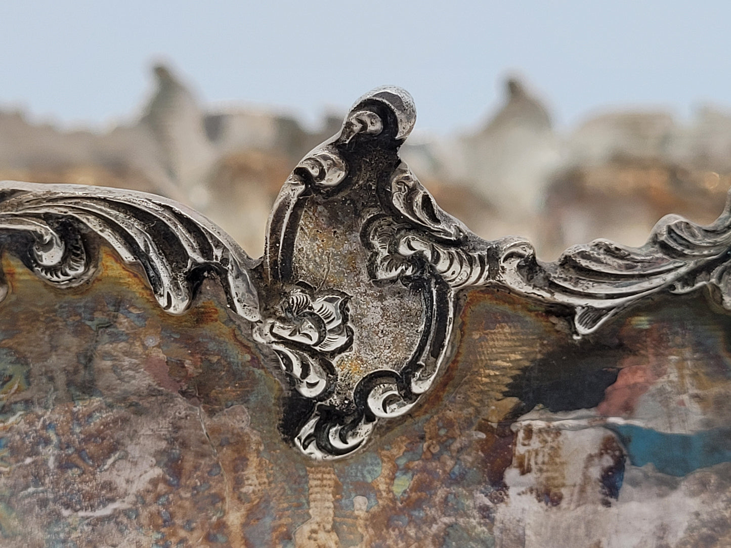 Schale Sterling Silber 925er Viktorianischer Stil mit Blütendekor