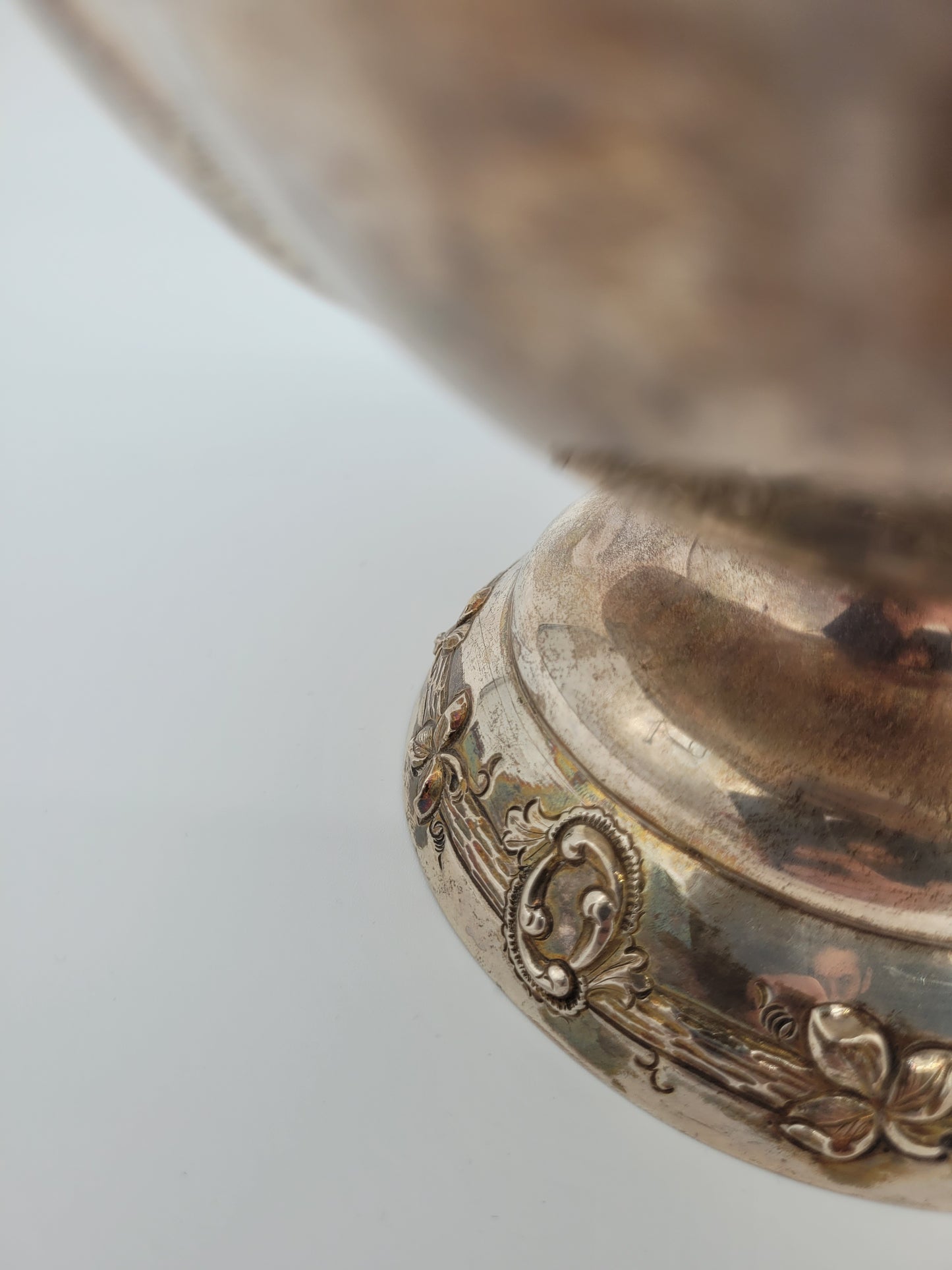 Schale Sterling Silber 925er Viktorianischer Stil mit Blütendekor