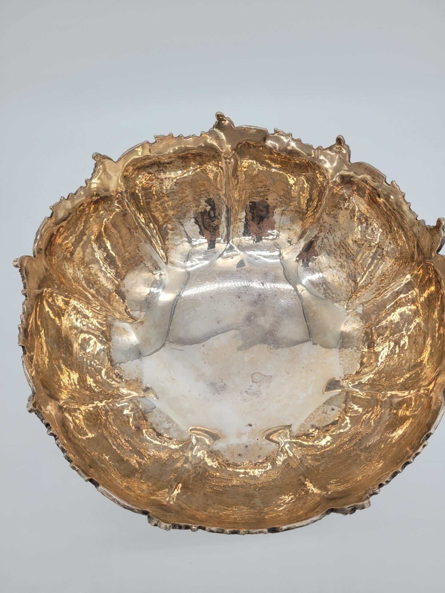 Schale Sterling Silber 925er Viktorianischer Stil mit Blütendekor