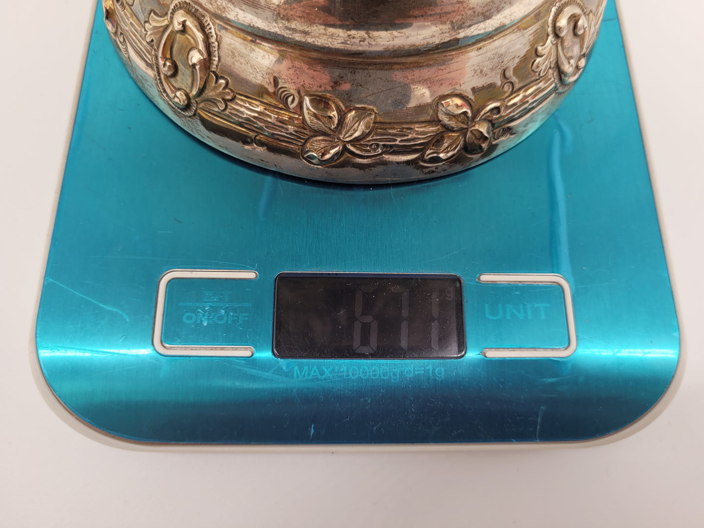 Schale Sterling Silber 925er Viktorianischer Stil mit Blütendekor