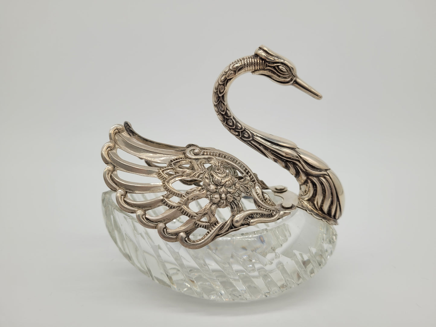 Paar 835er Silber Schwan Schalen Figuren ALBO Albert Bodemer