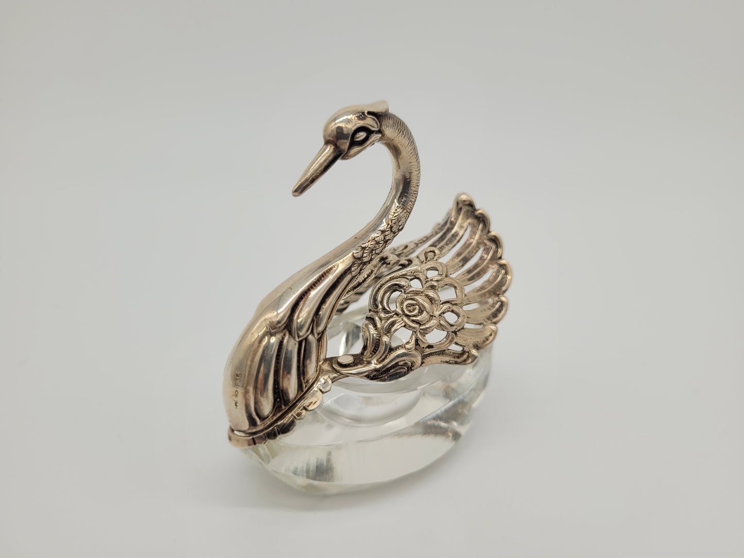 Paar 835er Silber Schwan Schalen Figuren ALBO Albert Bodemer