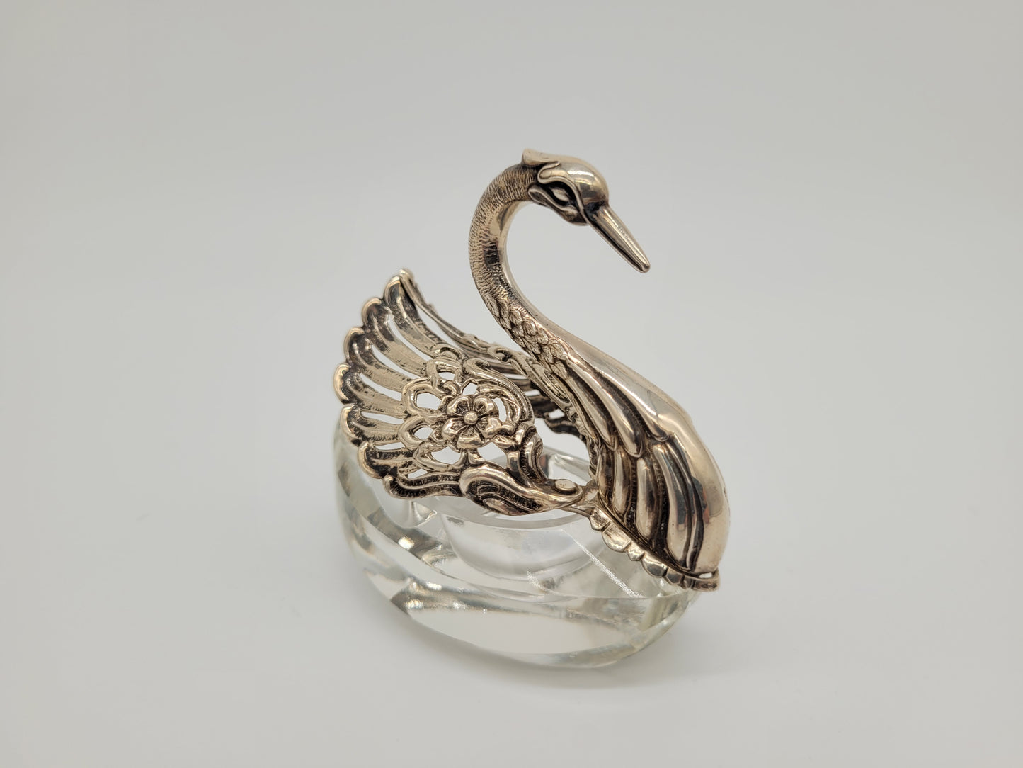 Paar 835er Silber Schwan Schalen Figuren ALBO Albert Bodemer