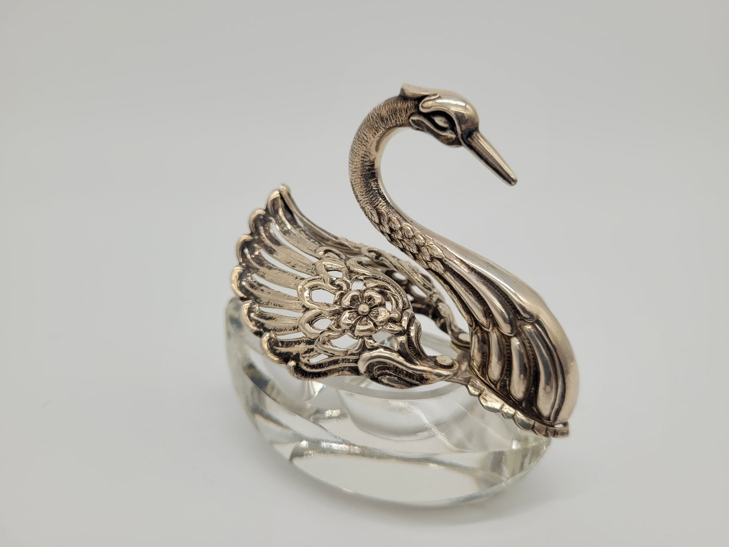 Paar 835er Silber Schwan Schalen Figuren ALBO Albert Bodemer