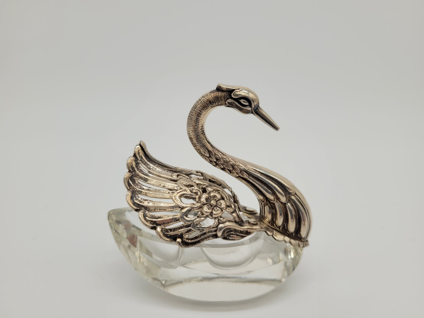 Paar 835er Silber Schwan Schalen Figuren ALBO Albert Bodemer