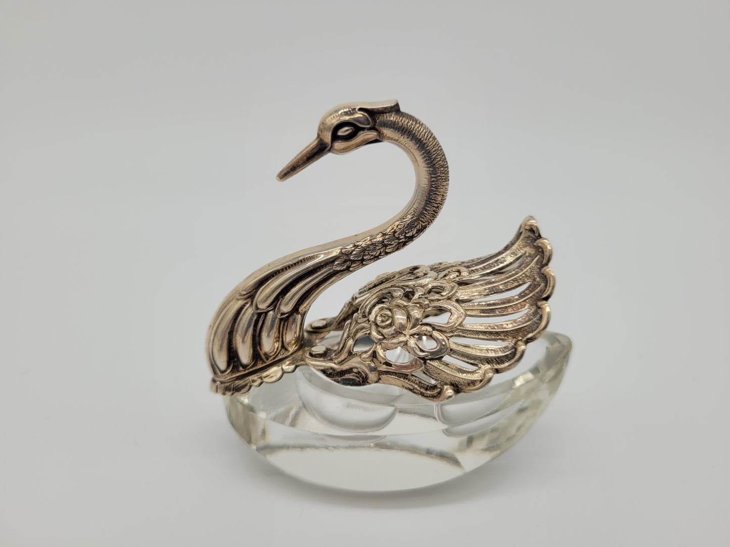 Paar 835er Silber Schwan Schalen Figuren ALBO Albert Bodemer