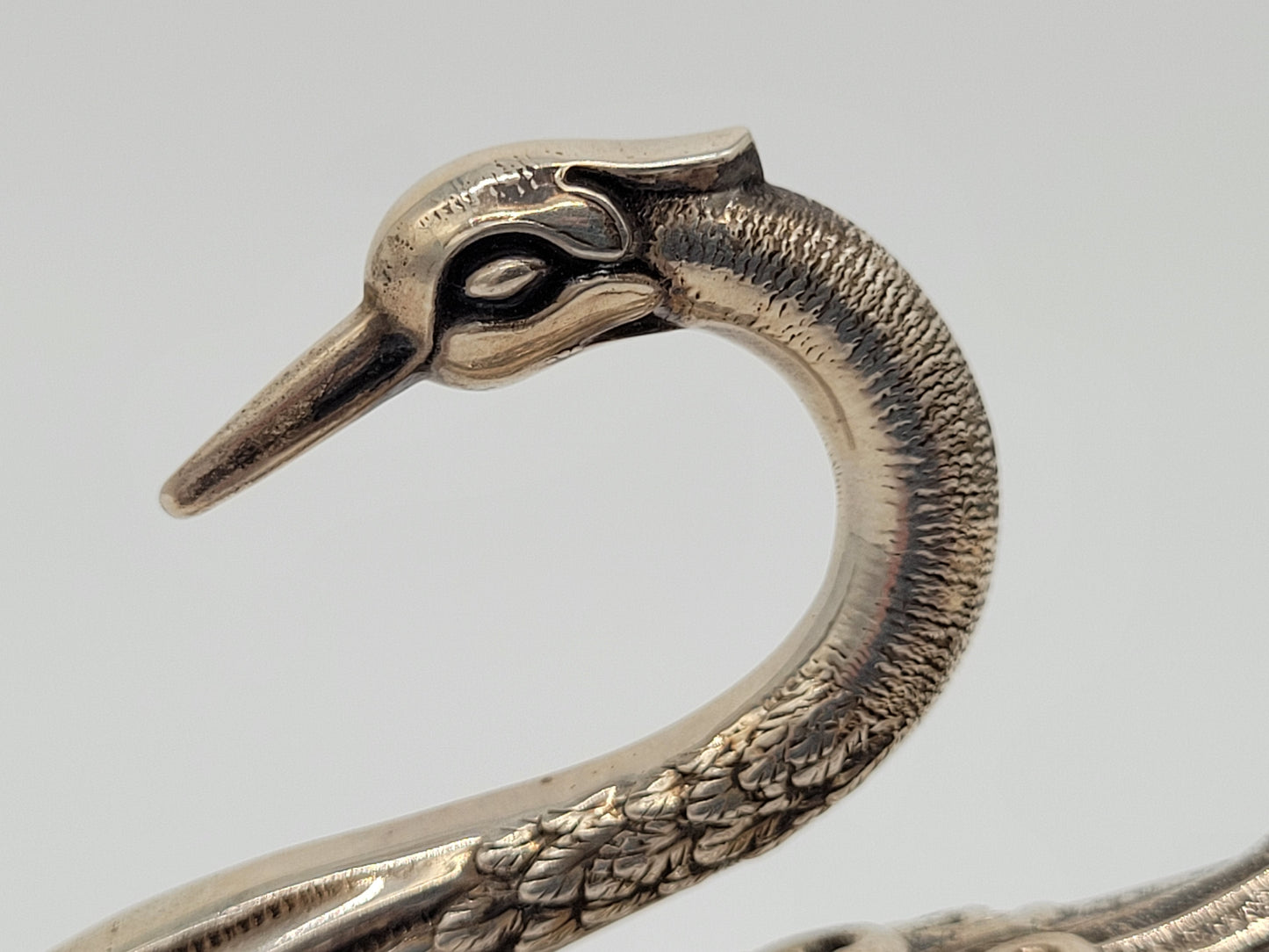 Paar 835er Silber Schwan Schalen Figuren ALBO Albert Bodemer