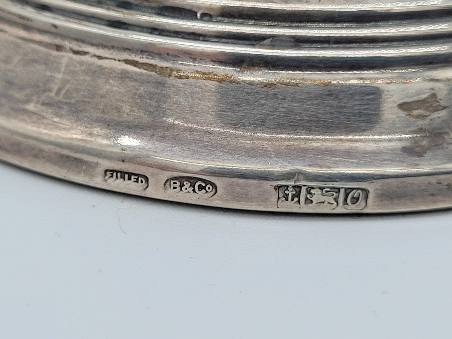 Kerzenständer Sterling Silber 925er Barker Brothers & Co. Meistermarke