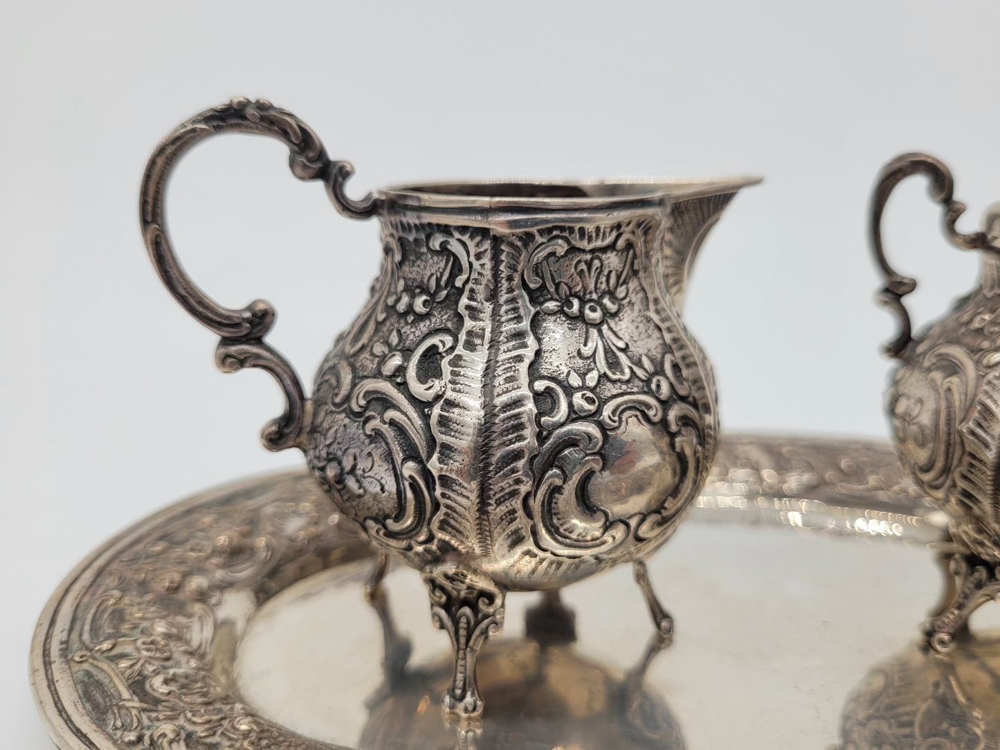 Tafel Service 800er Silber Deutsche Meistermarke Halbmond Krone