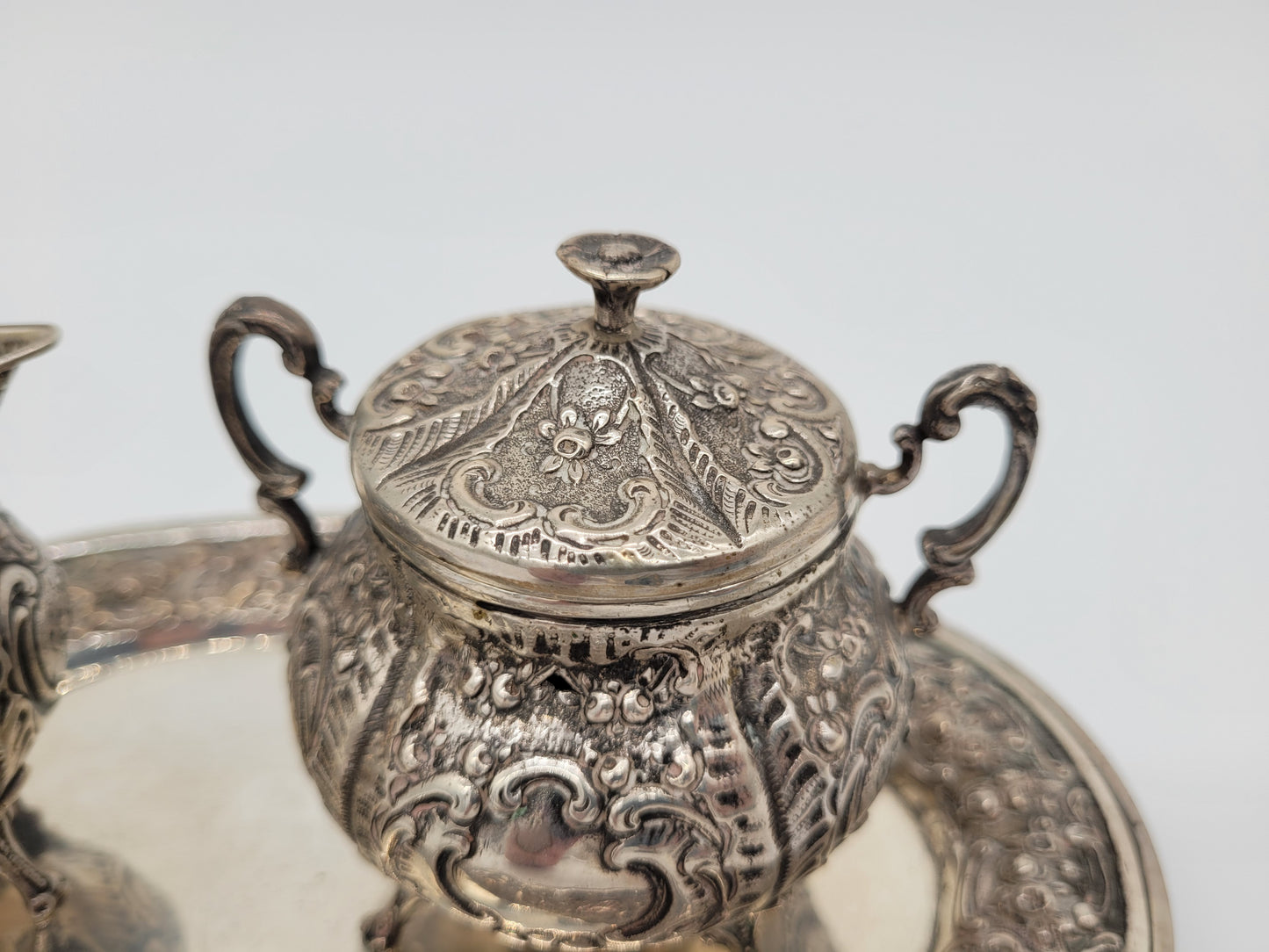 Tafel Service 800er Silber Deutsche Meistermarke Halbmond Krone