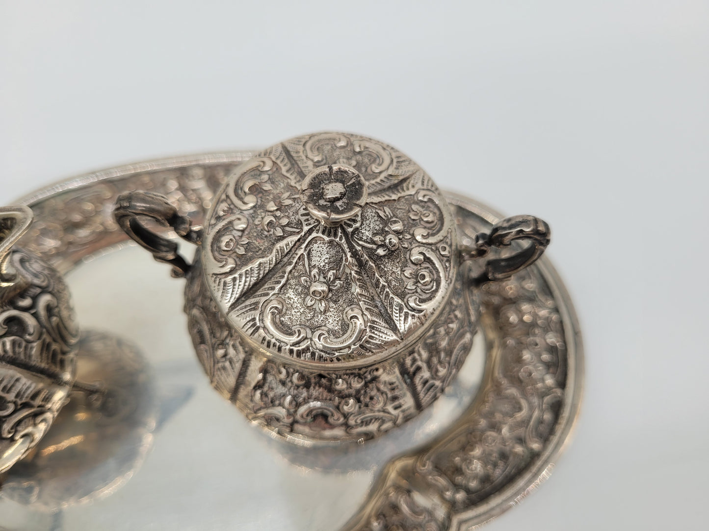 Tafel Service 800er Silber Deutsche Meistermarke Halbmond Krone