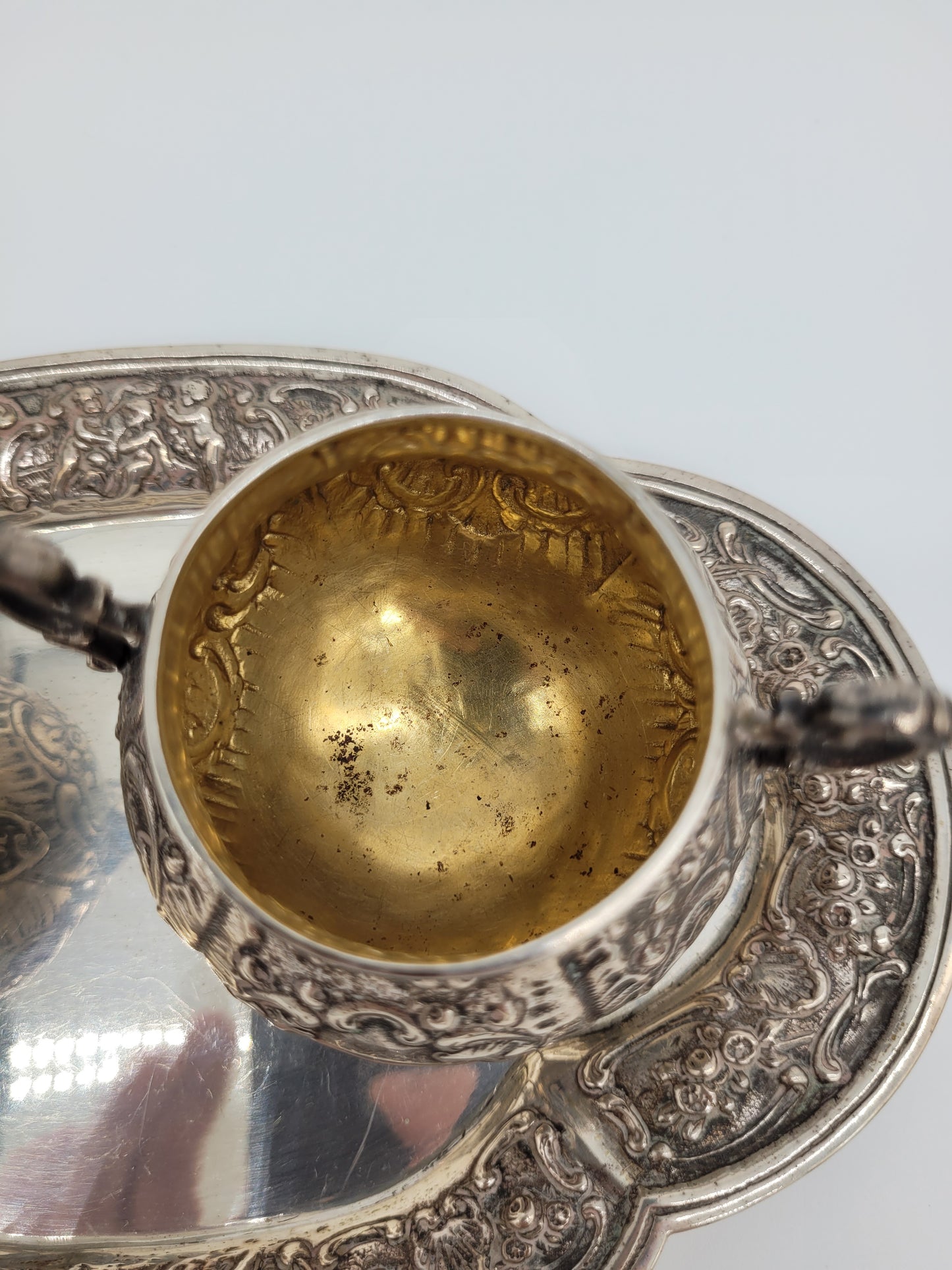 Tafel Service 800er Silber Deutsche Meistermarke Halbmond Krone