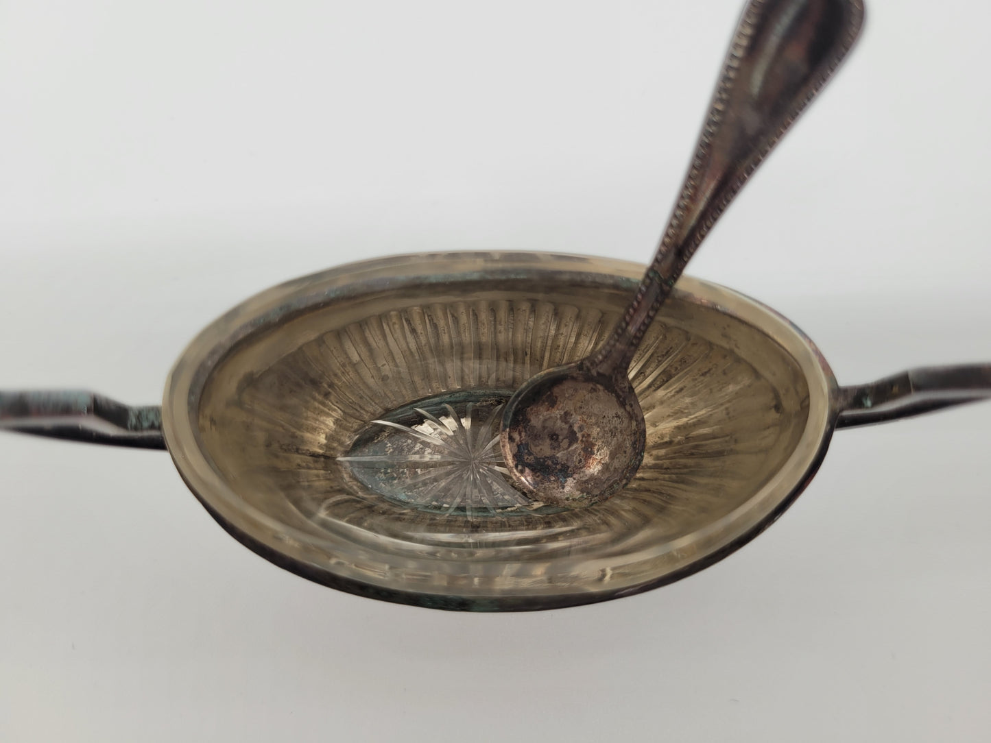 Paar Silber Schälchen 800er Silber mit Löffel Deutsche Meistermarke