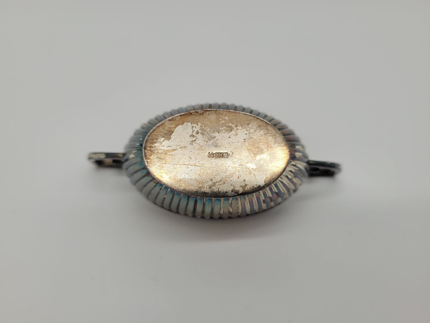 Paar Silber Schälchen 800er Silber mit Löffel Deutsche Meistermarke