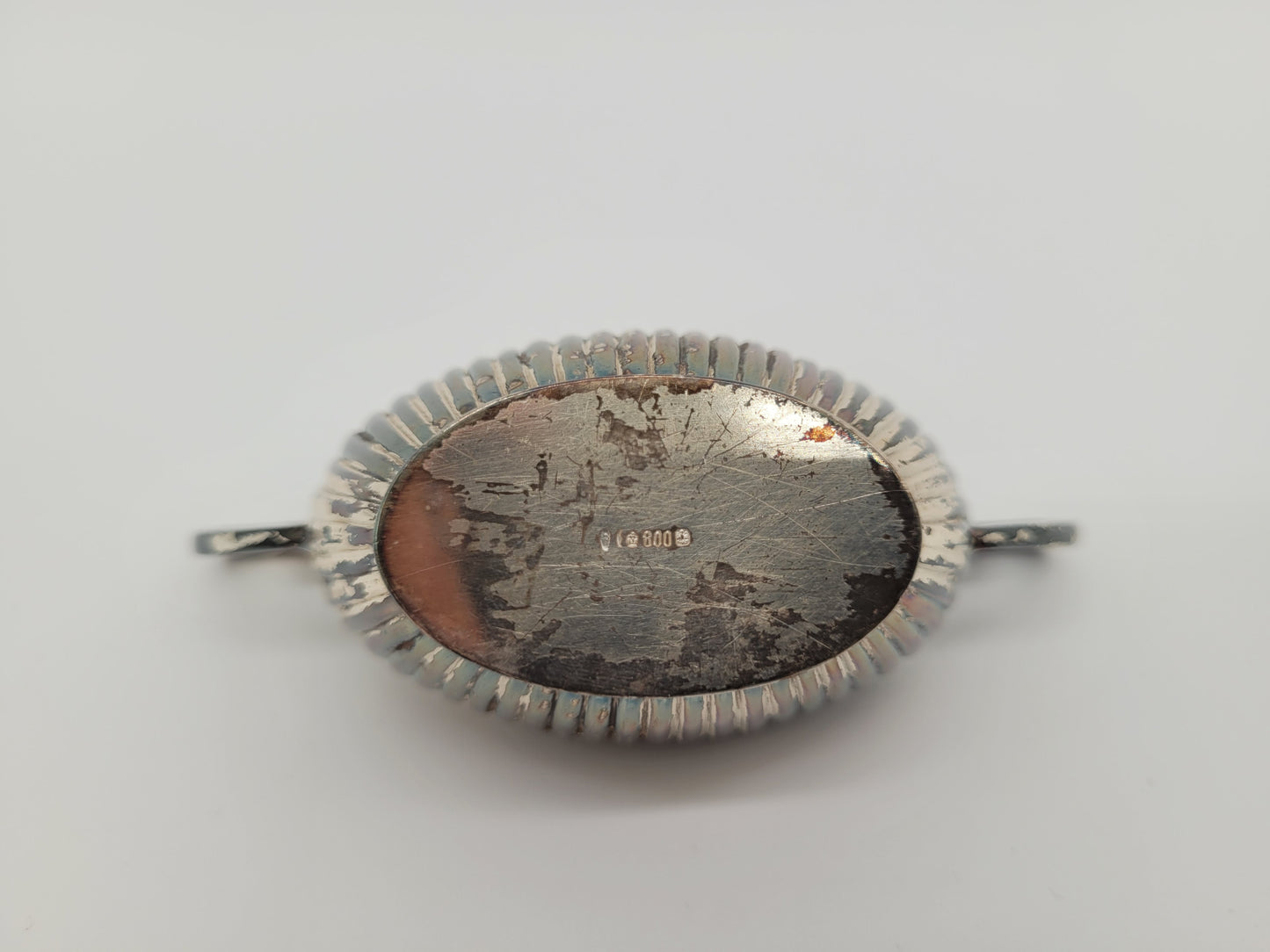 Paar Silber Schälchen 800er Silber mit Löffel Deutsche Meistermarke