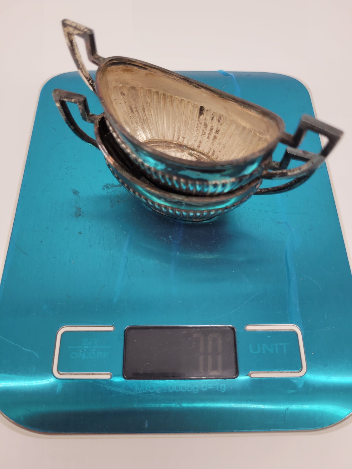 Paar Silber Schälchen 800er Silber mit Löffel Deutsche Meistermarke