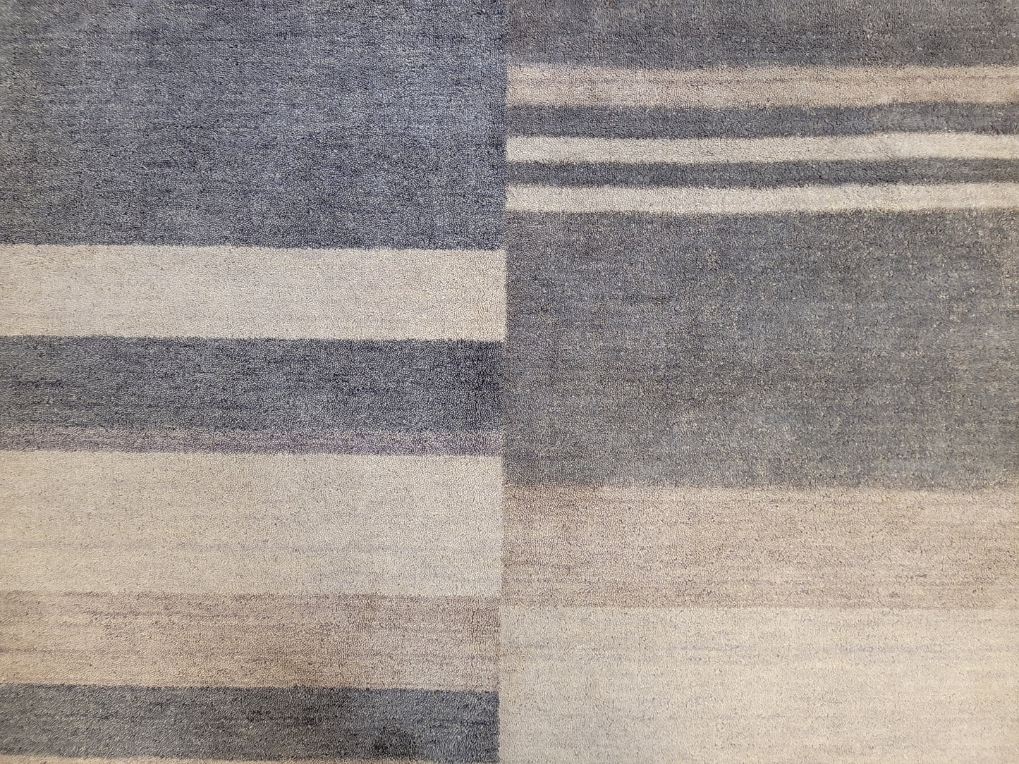 Gabbeh Teppich Schurwolle modernes Streifenmuster handgeknüpft