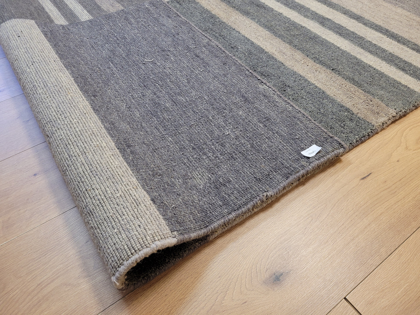 Gabbeh Teppich Schurwolle modernes Streifenmuster handgeknüpft