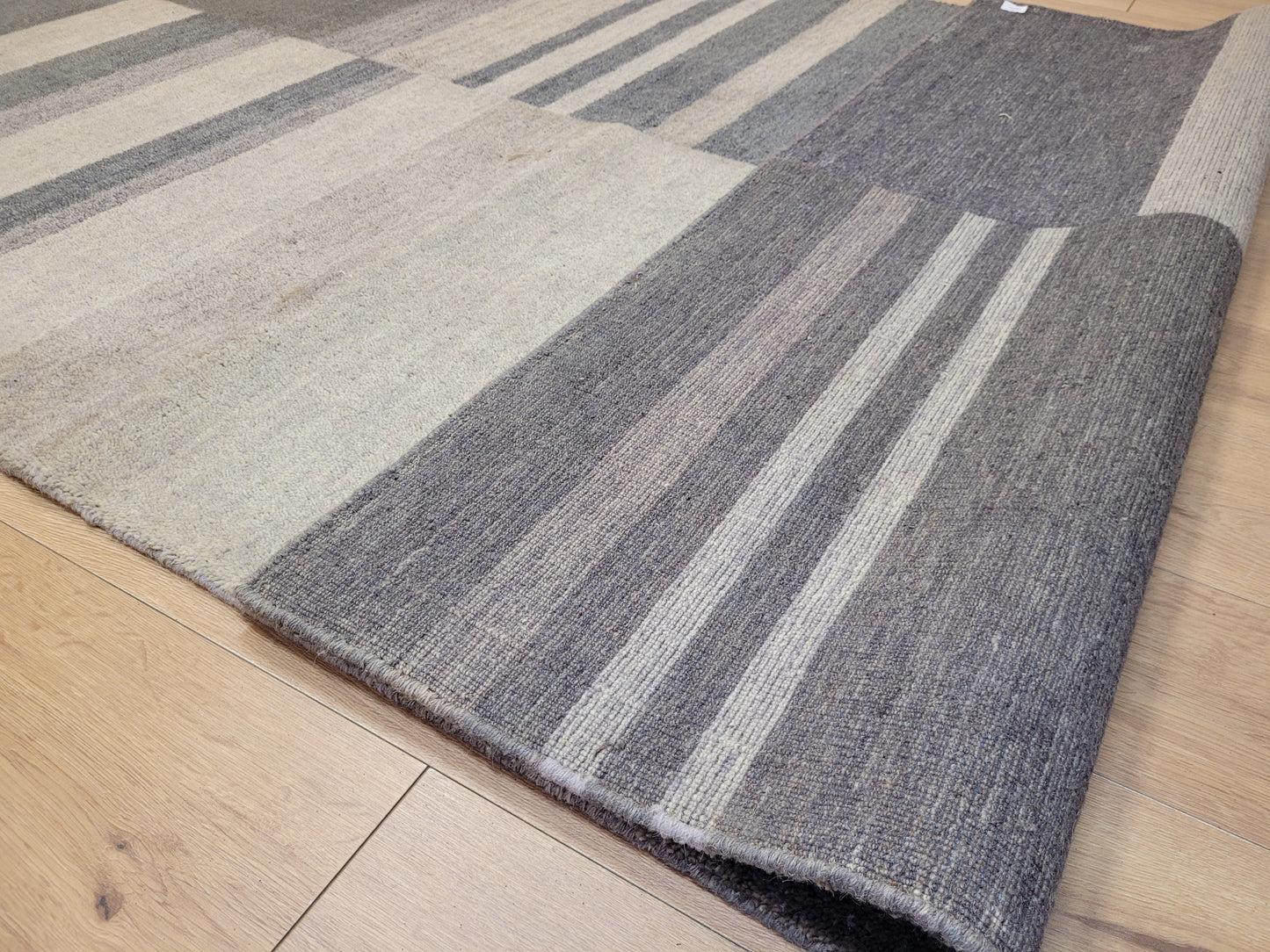 Gabbeh Teppich Schurwolle modernes Streifenmuster handgeknüpft