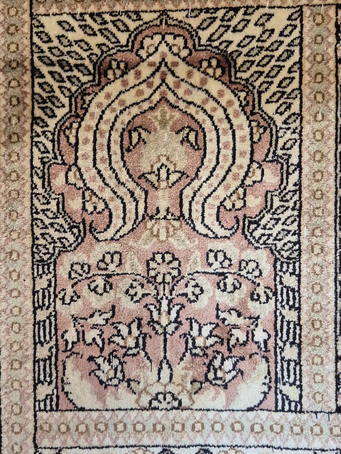 Hereke Teppich Seide auf Seide Gartenmotiv fein handgeknüpft