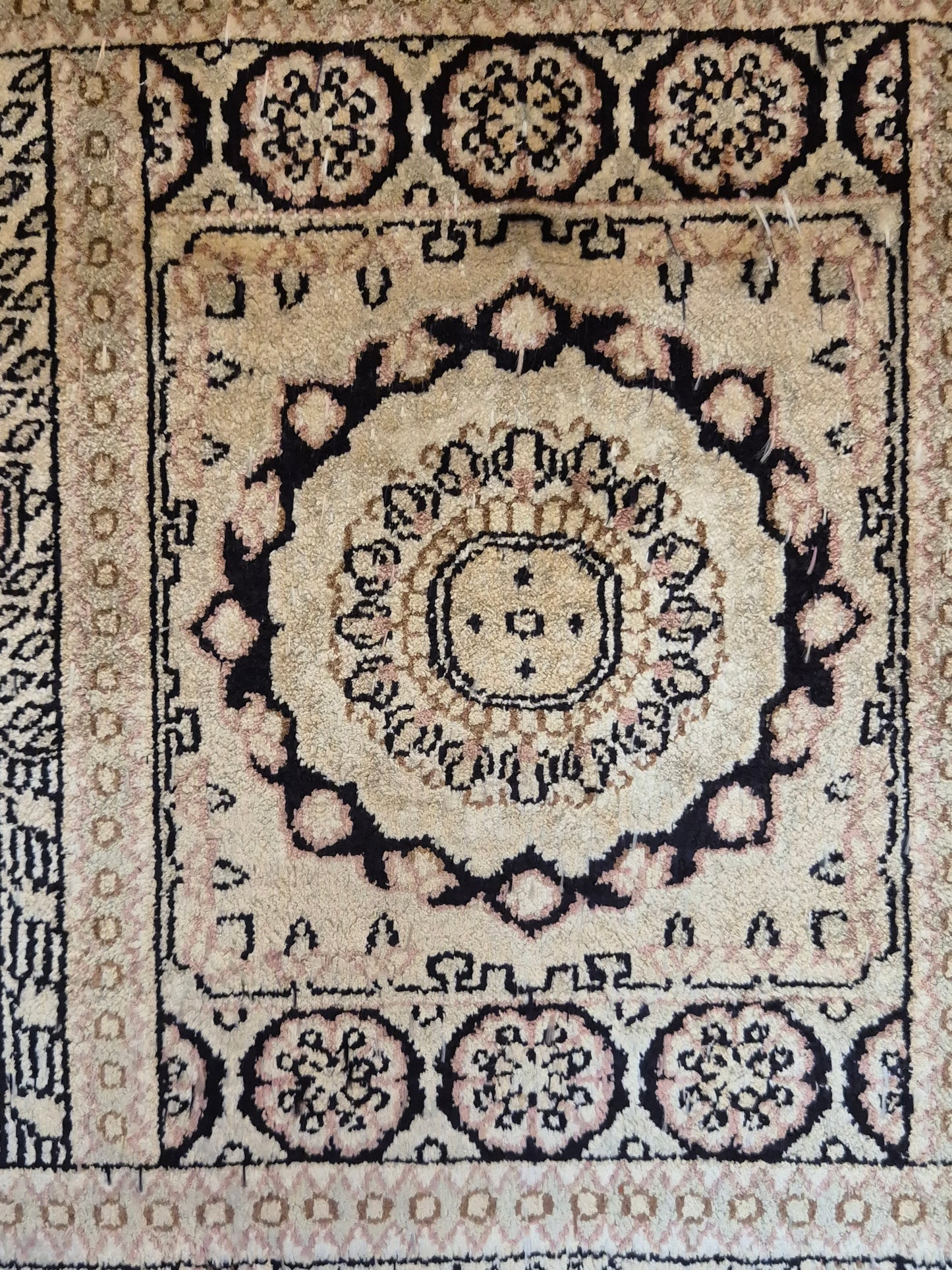 Hereke Teppich Seide auf Seide Gartenmotiv fein handgeknüpft