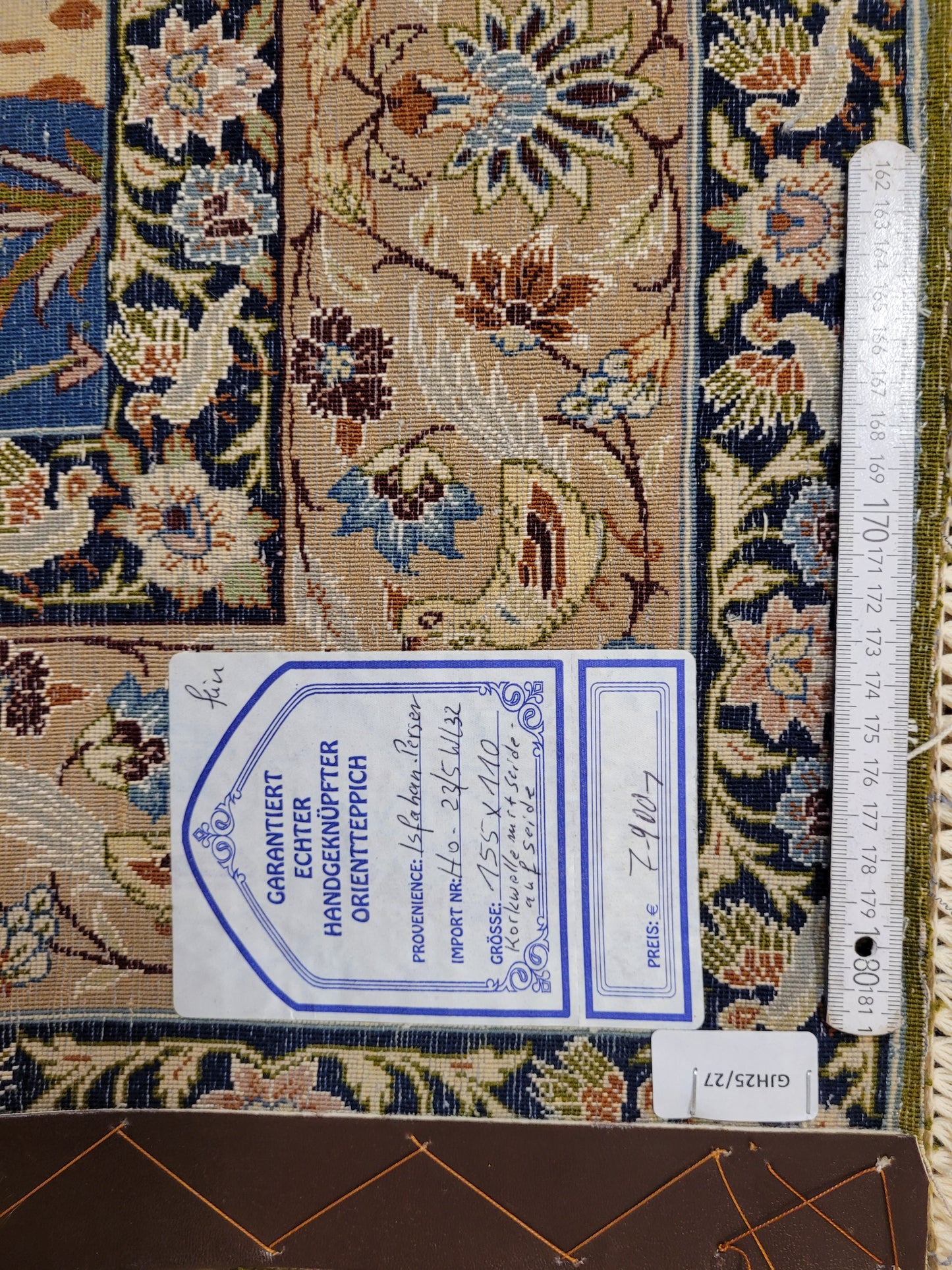 Isfahan Teppich Korkwolle mit Seide feine Knüpfung Baum des Lebens