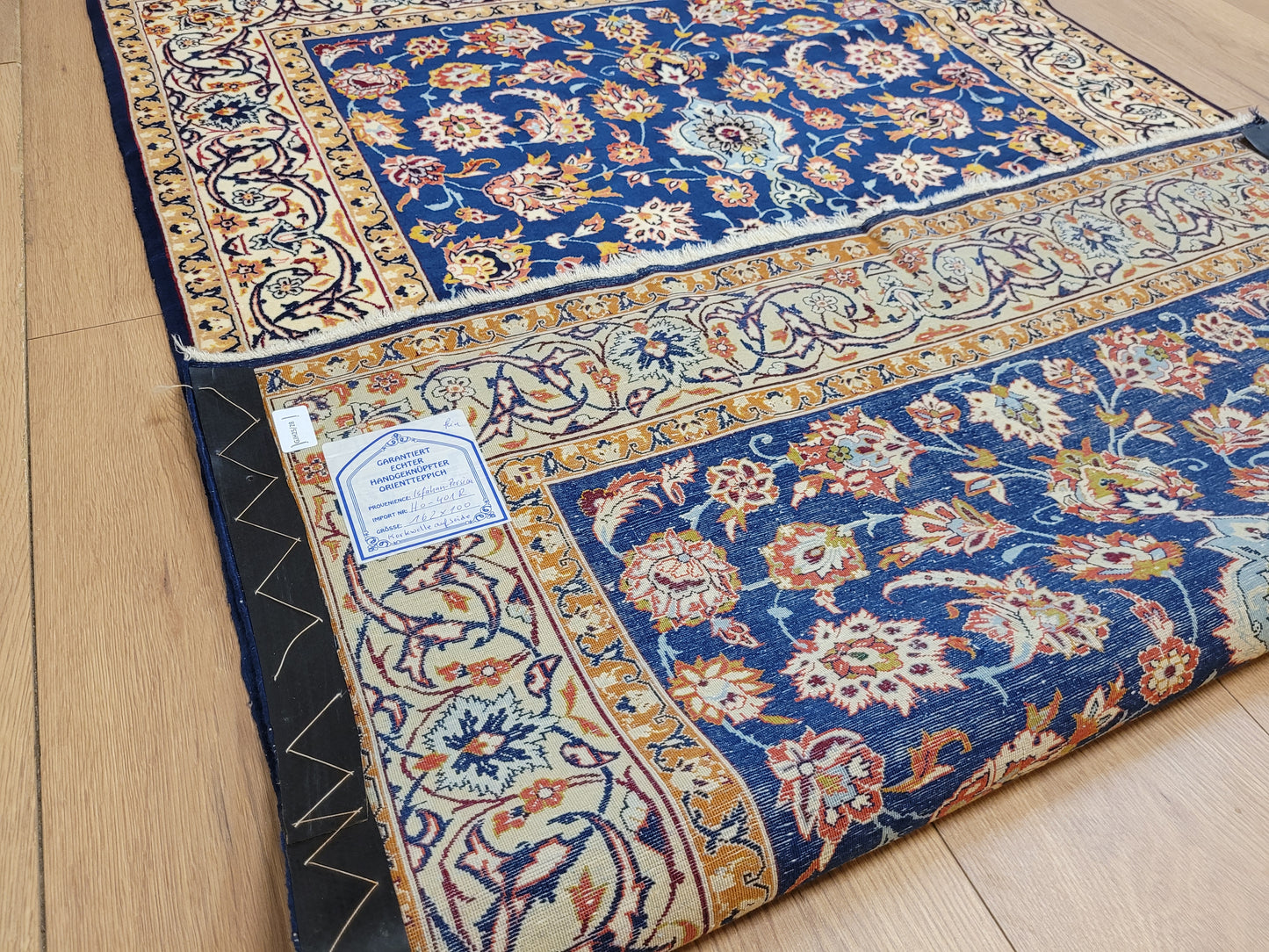 Isfahan Teppich Korkwolle mit Seide feine Knüpfung Medaillon