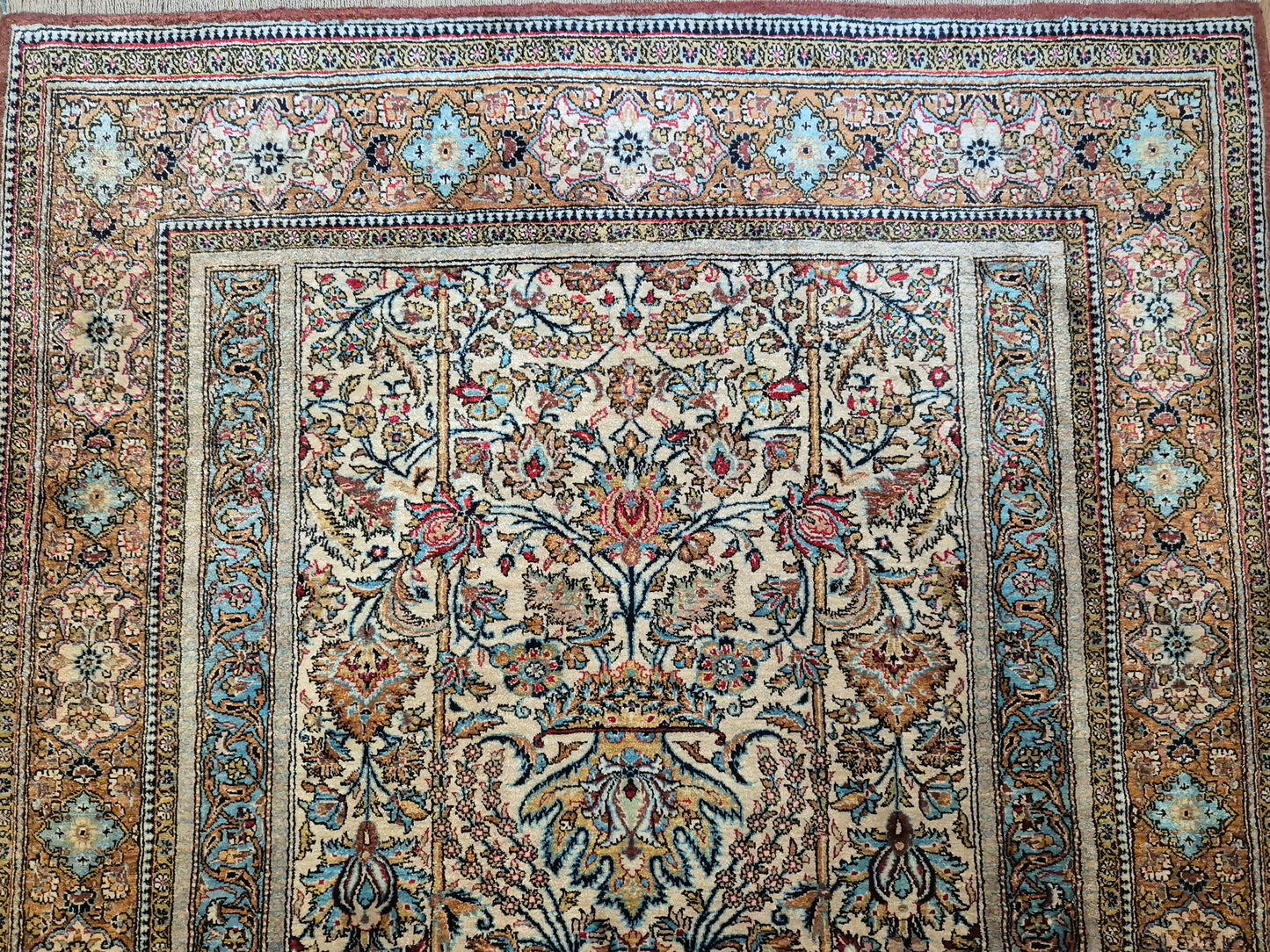 Ghom Teppich Seide auf Seide feine Knüpfung Gebetsteppich